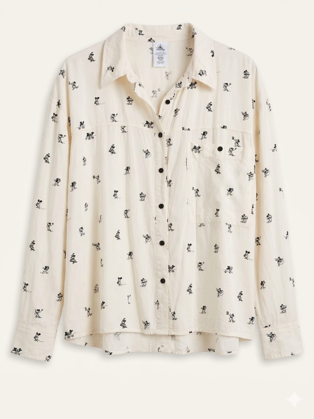 Disney Cream Shirt with Black Character Print